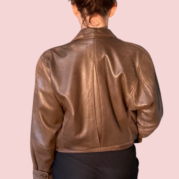 Lautreamont, Japan, Vintage 80's Leather Jacket, US Size 8-10 - Picture 2 of 10